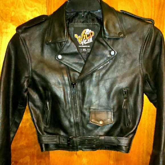 wild wear leather motorcycle jacket